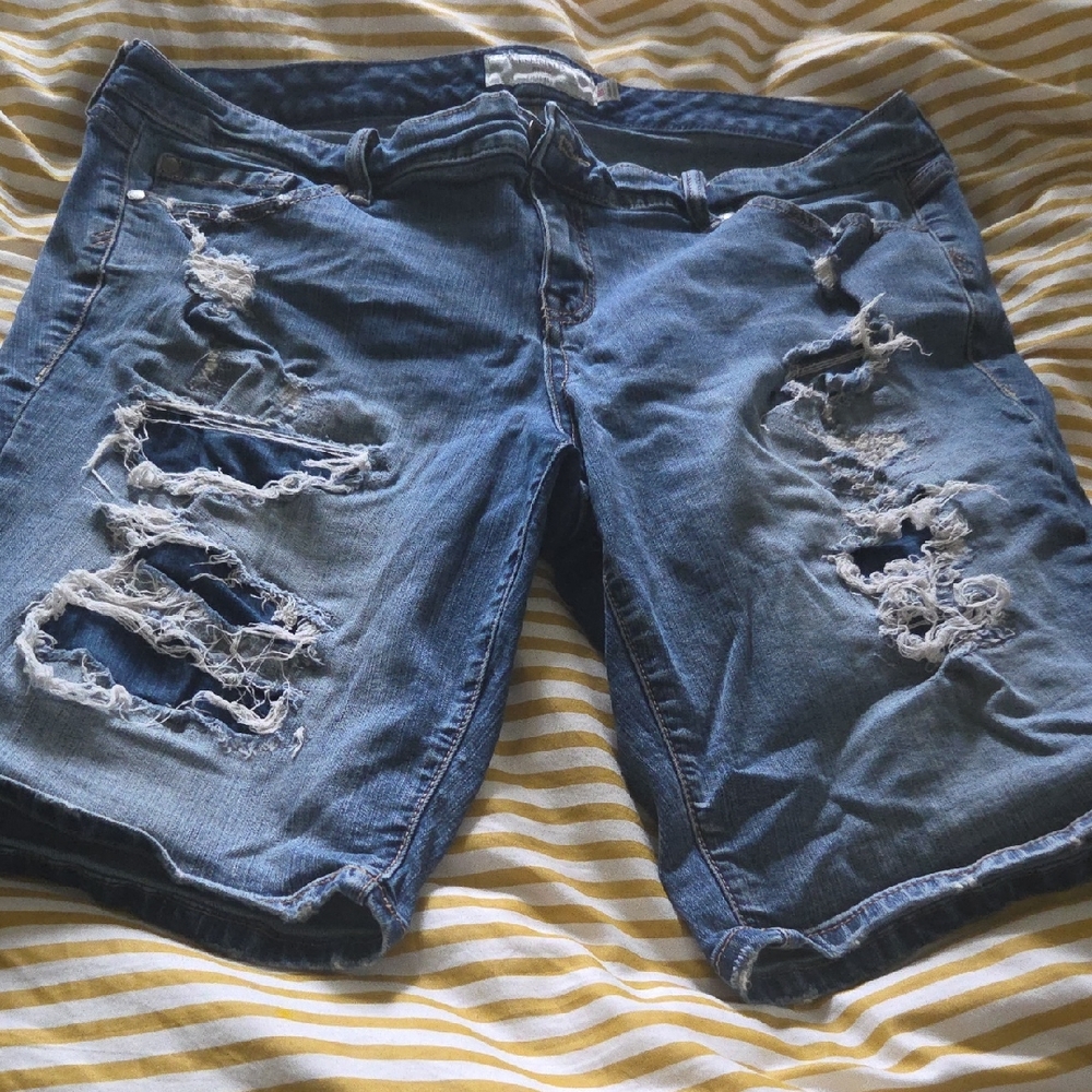 Torrid Distressed Jean Shorts